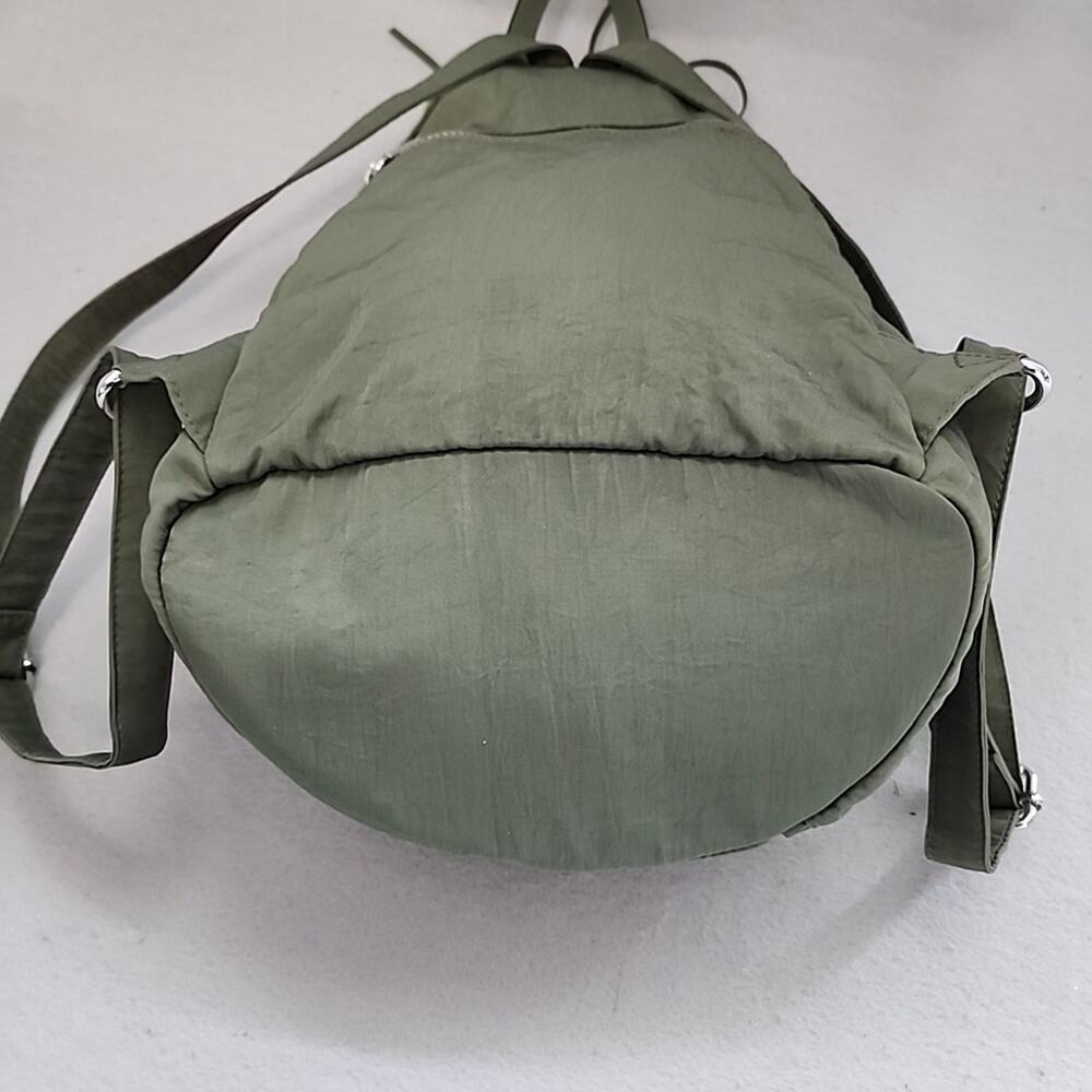Rebecca Minkoff Julian Backpack Olive Green Nylon Utility Bag Silver Hardware - Picture 9 of 16